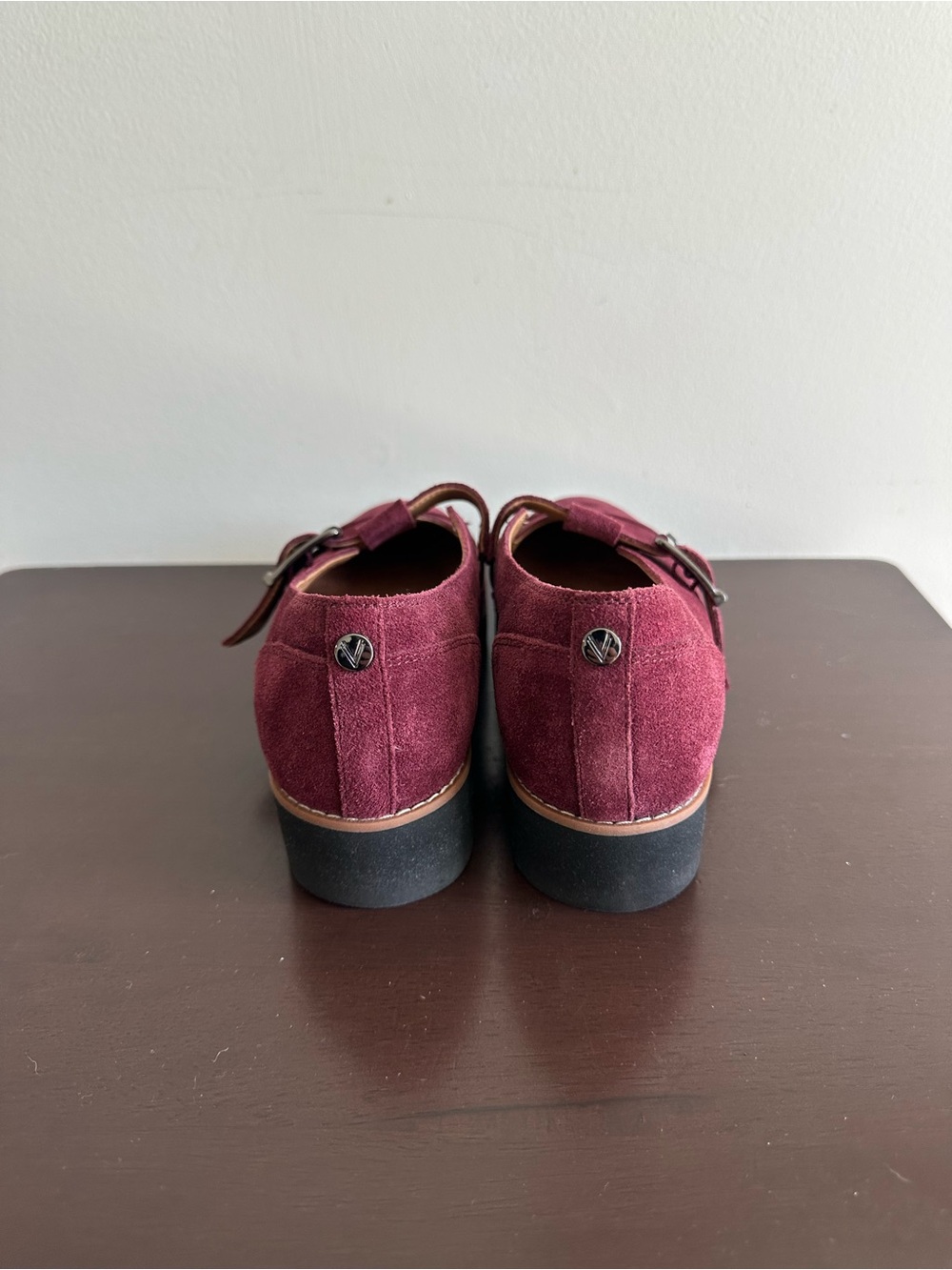 Vionic Women's Carmen T-Strap Loafer Suede Port Wine Size 6 - Picture 5 of 10